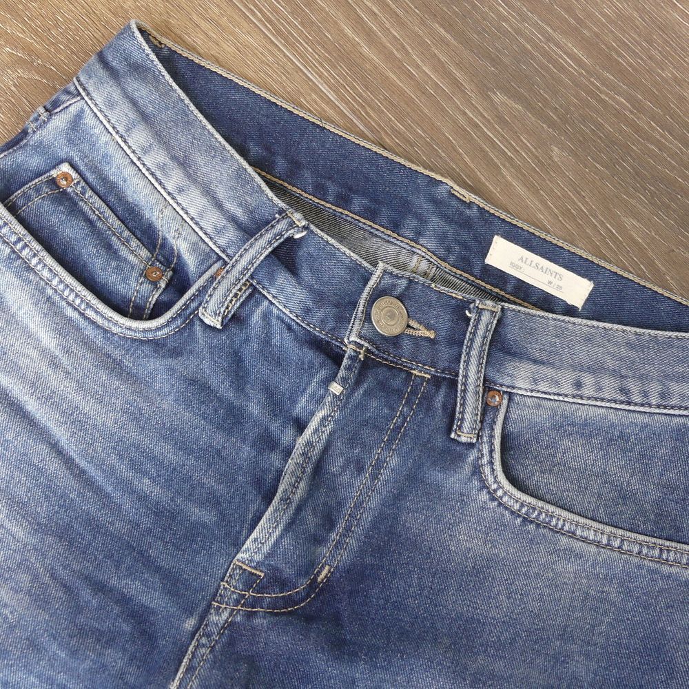 All Saints‎ Dunan Iggy Button Fly 5 Pocket Slim Straight Jeans Men's 28 28x27